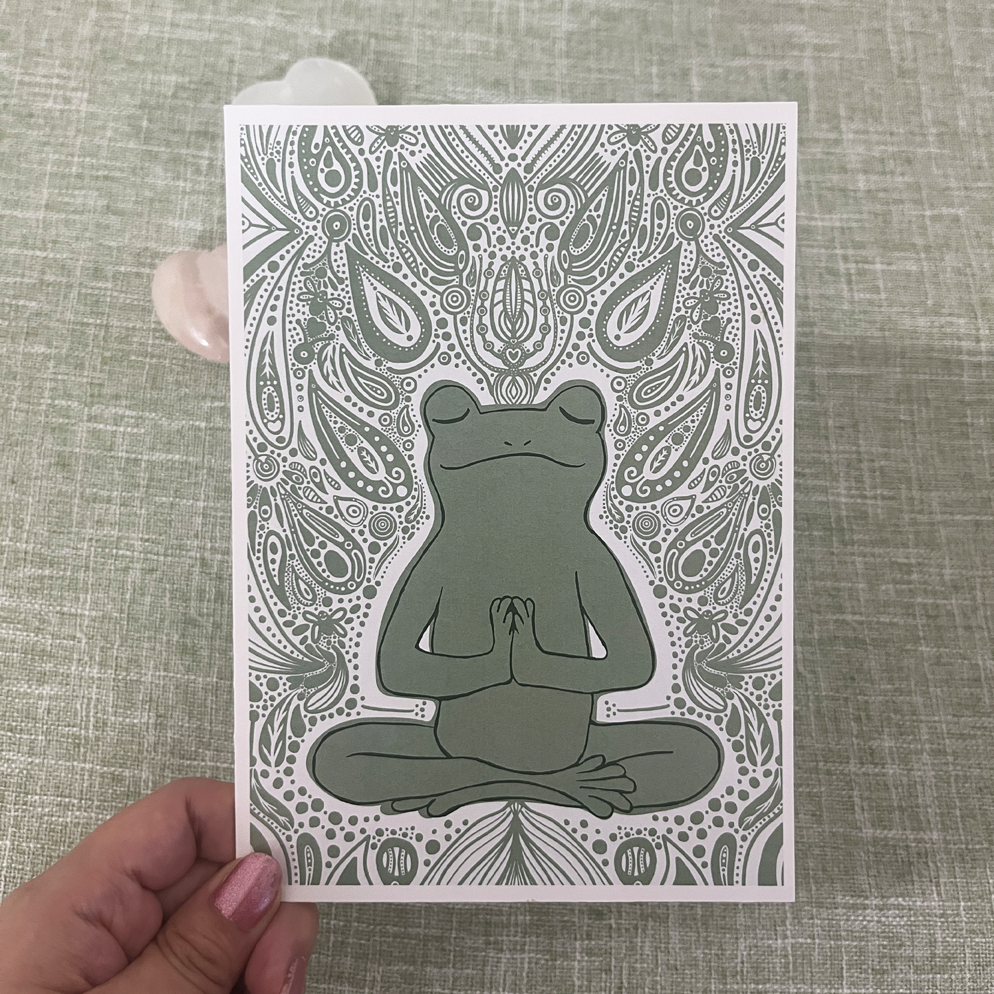 Zen Frog - 5"x 7" Art Print