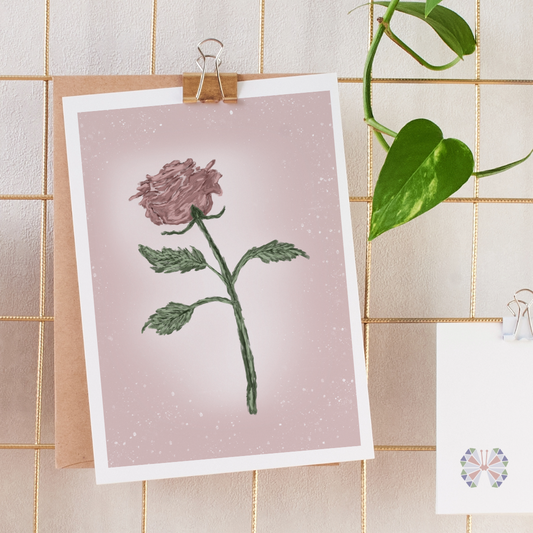 Glowing Rose Art Print